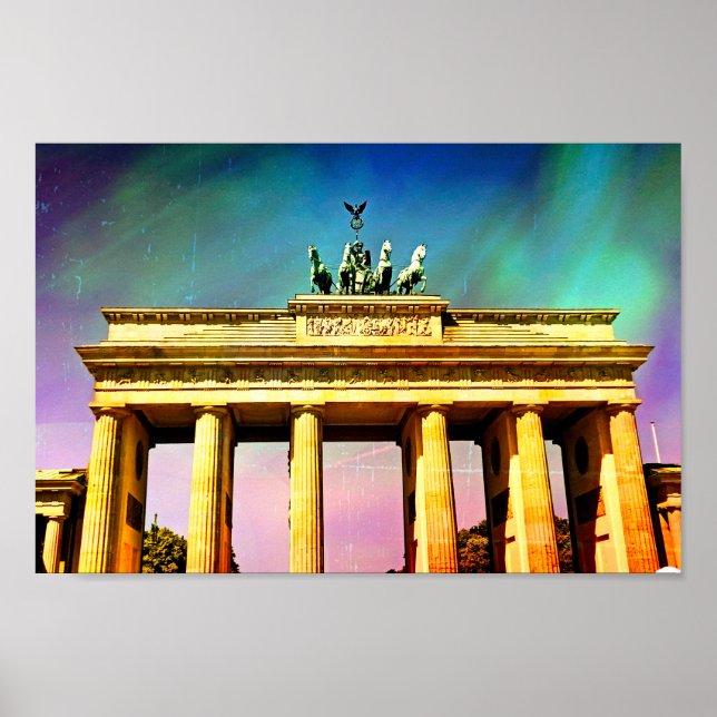 Berlin-Brandenberg-Tor-Malversion Poster (Vorne)