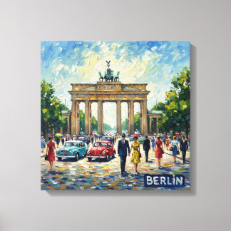 Berlin Brandenburg Gate Classic Cars Wall Decor Leinwanddruck