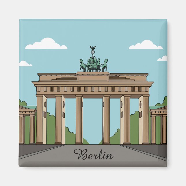 Berlin Brandenburg Gate – Classic City Landmark Magnet (Vorne)