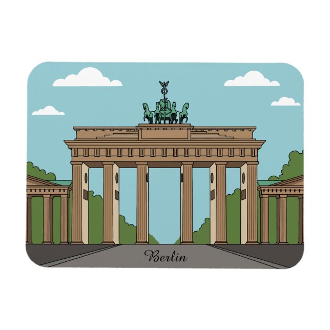 Berlin Brandenburg Gate – Classic City Landmark Magnet (Horizontal)
