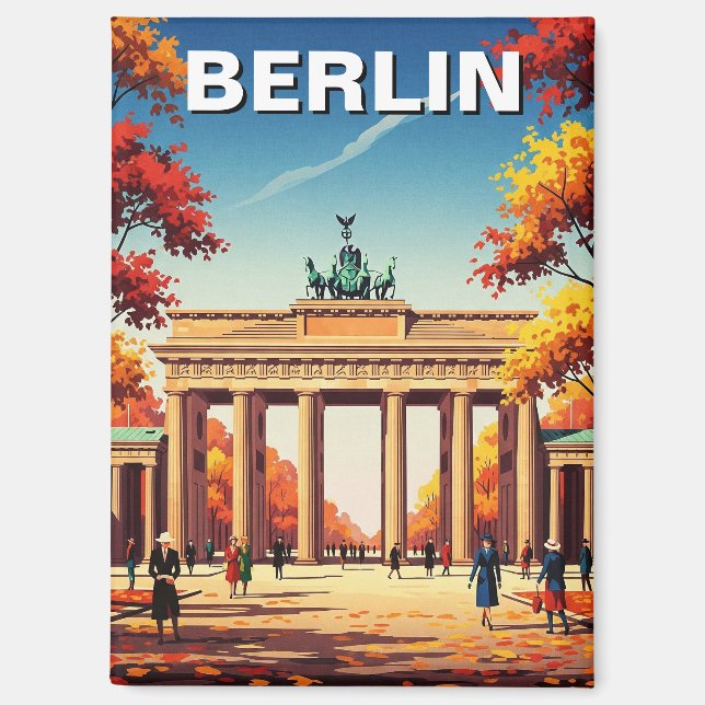 Berlin Brandenburger Tor Deutschland Reisen Magnet (Vorderseite)