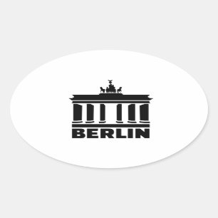 Berlin-Brandenburger Tor Ovaler Aufkleber
