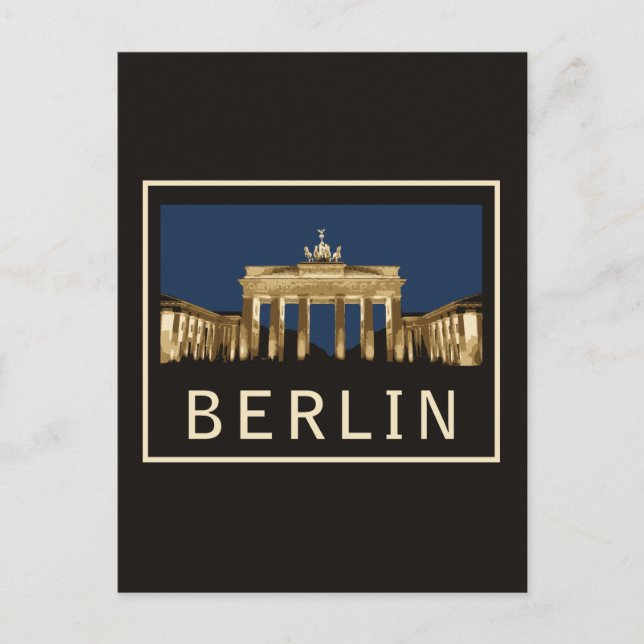 Berlin Brandenburger Tor Postkarte (Vorderseite)