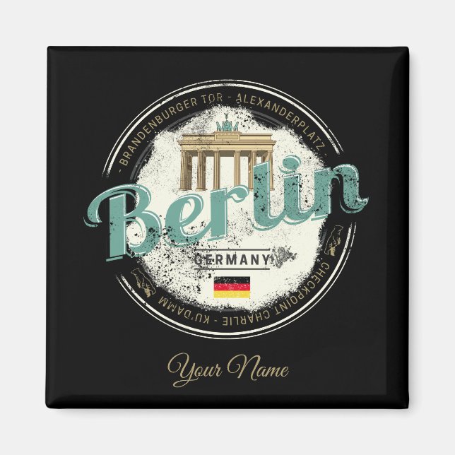 Berlin Capital Vintage City Magnet (Vorne)