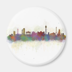 Berlin City Germany. Deutsche Skyline art v2 Magnet