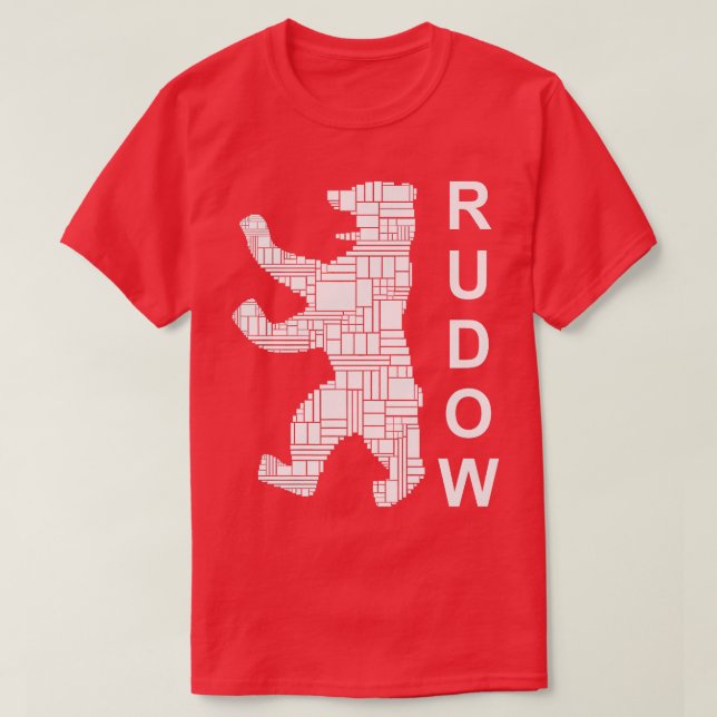 Berlin Design Berlin Bear I Liebe Rudow Premium T-Shirt (Design vorne)