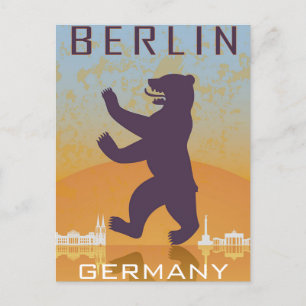 Berlin Deutschland Bahn Vintag Postkarte