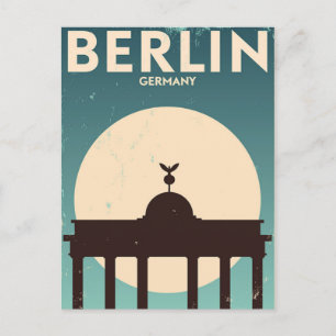 Berlin Deutschland Bahn Vintag Postkarte