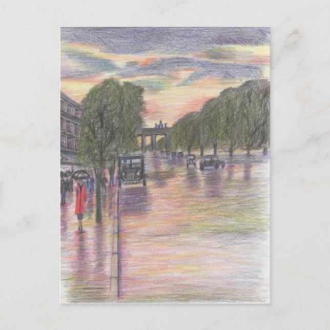 Berlin Deutschland Brandenburg Tor Brandenburger T Postkarte (Vorderseite)