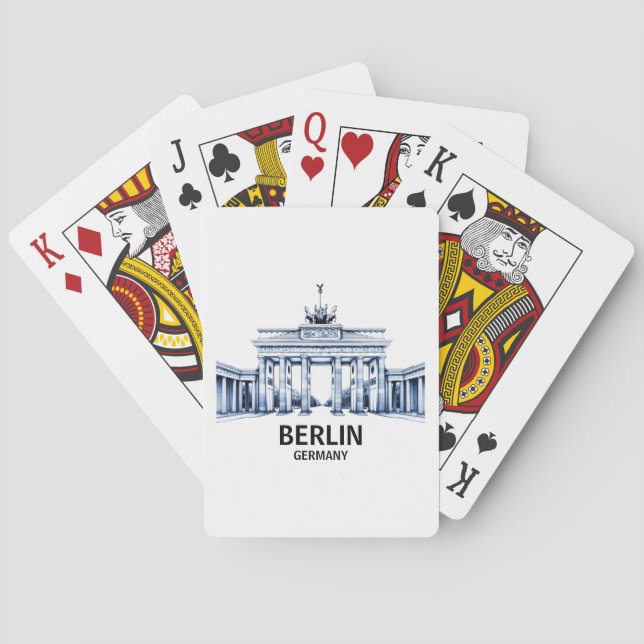 Berlin Deutschland Brandenburg Tor Spielkarten (Rückseite)