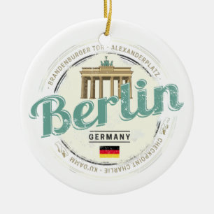 Berlin Deutschland Brandenburger Tor Vintage-Souve Keramik Ornament