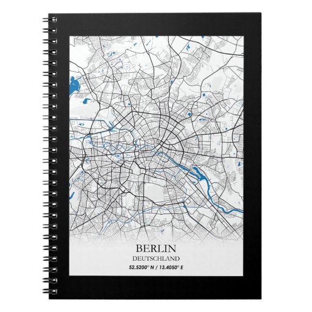 Berlin Deutschland City Map Travers Notizblock (Vorderseite)