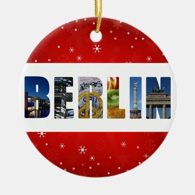 Berlin Deutschland City Reisen Fotos Weihnachten Keramik Ornament (Vorne)