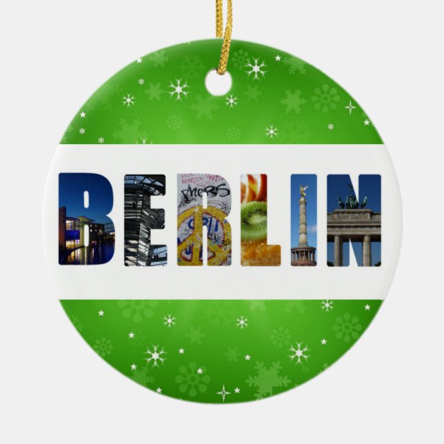 Berlin Deutschland City Reisen Fotos Weihnachten Keramik Ornament (Vorne)