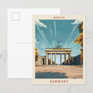 Berlin Deutschland Elegantes Vintage-Reisen Postkarte