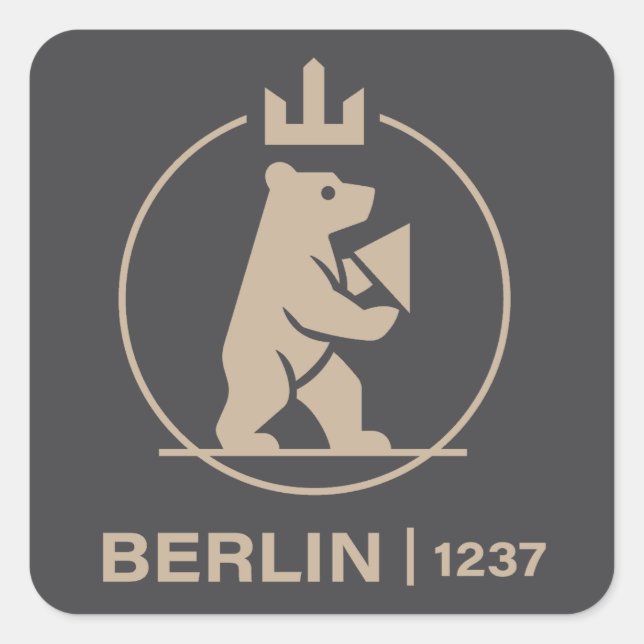 Berlin Deutschland Europa Quadratischer Aufkleber (Vorderseite)