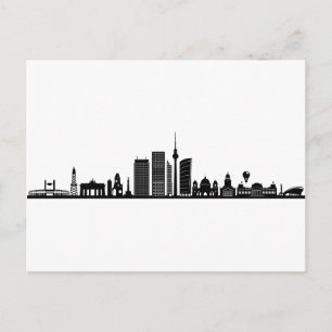 BERLIN Deutschland Hauptstadt City Skyline Silhoue Postkarte