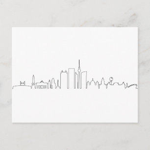 BERLIN Deutschland Hauptstadt City Skyline Silhoue Postkarte