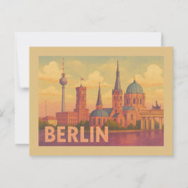 Berlin Deutschland Ikonische Szene Postkarte