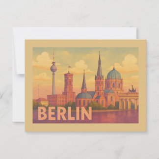 Berlin Deutschland Ikonische Szene Postkarte