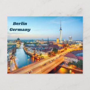 Berlin, Deutschland Innenstadt am Abend  Postkarte