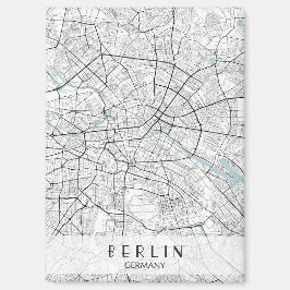 Berlin Deutschland Karte Canvas Print Magnet