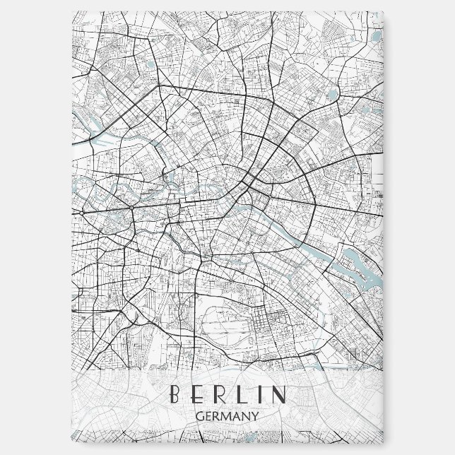 Berlin Deutschland Karte Canvas Print Magnet (Vorderseite)