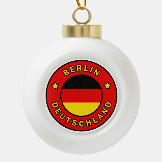Berlin Deutschland Keramik Kugel-Ornament (Vorderseite)
