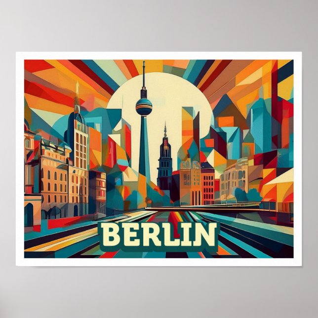 Berlin Deutschland künstlerisch bunt Poster (Vorne)