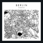 Berlin Deutschland Minimal Modern Street Karte Poster<br><div class="desc">Berlin Deutschland Minimal Modern Street Karte</div>