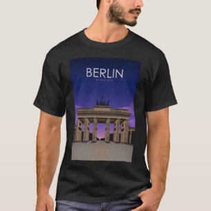 Berlin Deutschland Monument Vintage Travel Poster T-Shirt