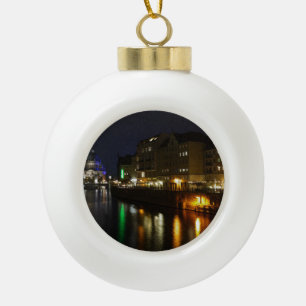 Berlin Deutschland Night Spree Deutschland Nacht Keramik Kugel-Ornament