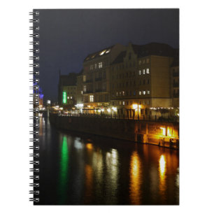 Berlin Deutschland Night Spree Deutschland Nacht Notizblock