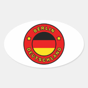 Berlin Deutschland Ovaler Aufkleber
