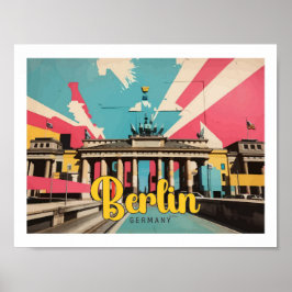 Berlin Deutschland Pop Kunstreise Illustration Poster