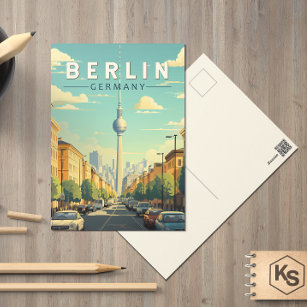 Berlin Deutschland Reisen Vintag Postkarte