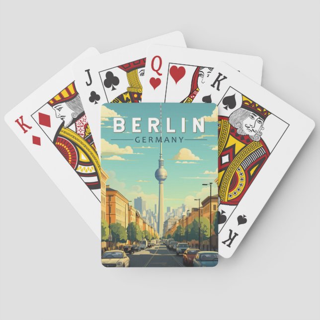 Berlin Deutschland Reisen Vintag Spielkarten (Rückseite)
