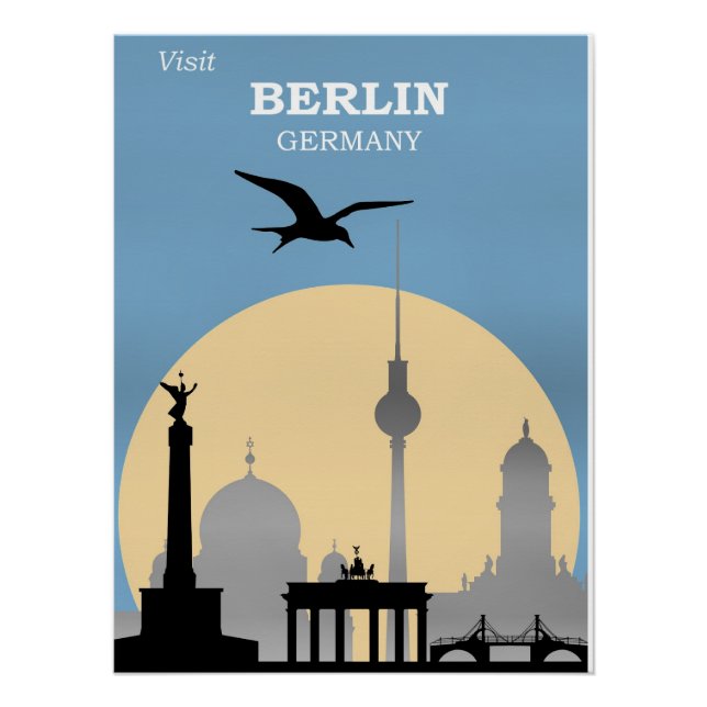 Berlin, Deutschland Reiseplakat Poster (Vorderseite)