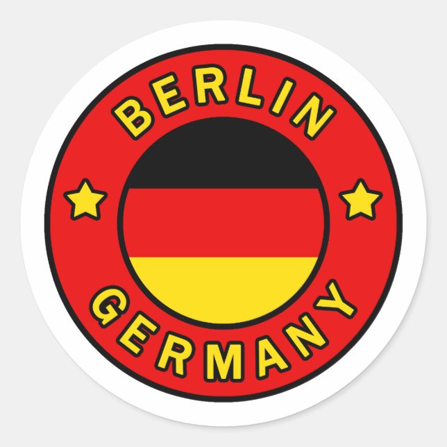 Berlin Deutschland Runder Aufkleber (Vorderseite)