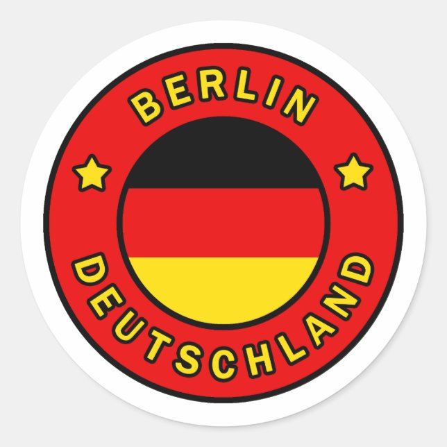 Berlin Deutschland Runder Aufkleber (Vorderseite)