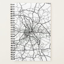 Berlin, Deutschland, Schwarze Linie Karte