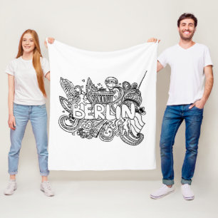Berlin Deutschland Sehenswürdigkeit Souvenir Fleecedecke