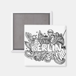 Berlin Deutschland Sehenswürdigkeit Souvenir Zeich Magnet