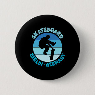 Berlin Deutschland Skateboarder Urne Skateboarding Button
