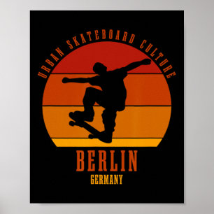 Berlin Deutschland Skateboarder Urne Skateboarding Poster