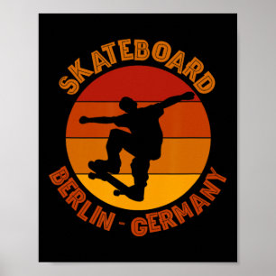 Berlin Deutschland Skateboarder Urne Skateboarding Poster