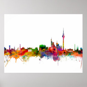 Berlin Deutschland Skyline Poster