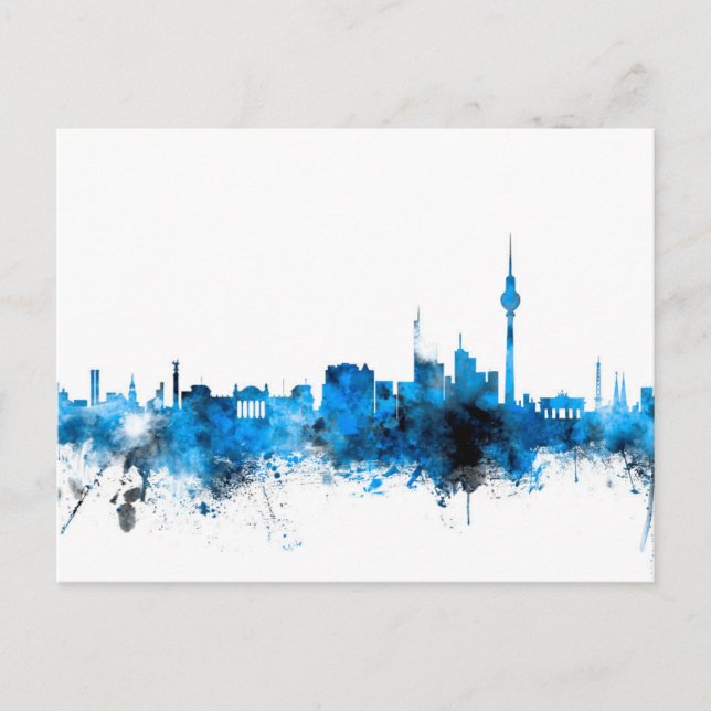 Berlin Deutschland Skyline Postkarte (Vorderseite)