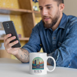 Berlin Deutschland Skyline Vintage Travel Kaffeetasse