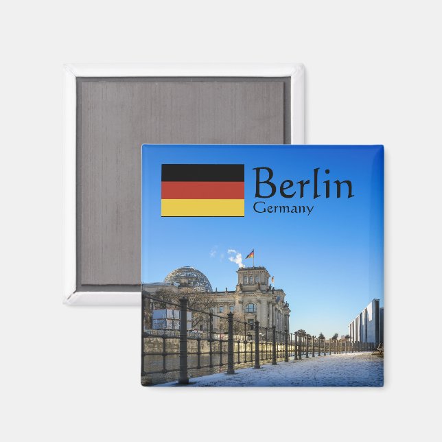 Berlin Deutschland Souvenir  Magnet (Vorderseite/Rückseite)